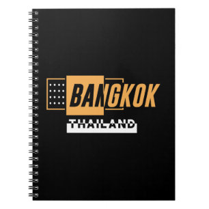 Bangkok Thailand Moderne Typografie Reisontwerp Notitieboek