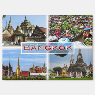 Bangkok Thailand Multi Foto Collage Reizen Magneet