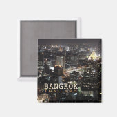 Bangkok Thailand Nighttime Travel Souvenir Magnet (Voorkant / Achterkant)
