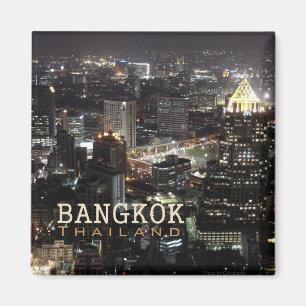 Bangkok Thailand Nighttime Travel Souvenir Magnet