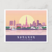 Bangkok Thailand Pastel Travel Design Briefkaart (Voorkant)