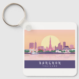 Bangkok Thailand Pastel Travel Design Sleutelhanger