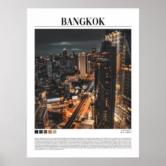 Bangkok - Thailand Poster (Voorkant)