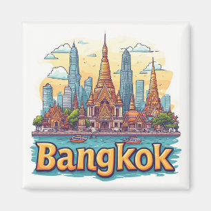 Bangkok Thailand Reis Souvenir Voor Wereldreiziger Magneet