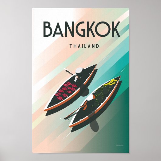 Bangkok thailand reisposter  aziatisch pet poster (Voorkant)