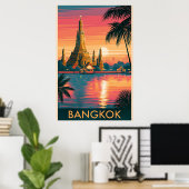 Bangkok, Thailand reisposter Poster (Thuiskantoor)