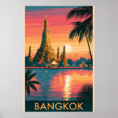 Bangkok, Thailand reisposter Poster (Voorkant)