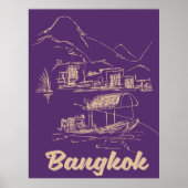 Bangkok, Thailand reisposter Poster (Voorkant)