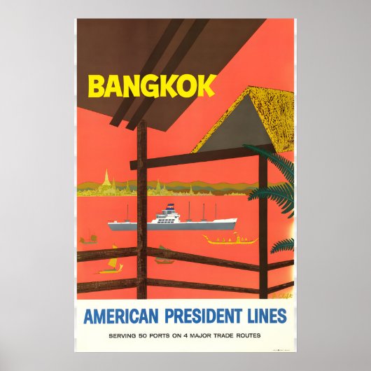 Bangkok Thailand Reisposter Poster (Voorkant)