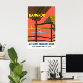 Bangkok Thailand Reisposter Poster (Thuiskantoor)
