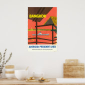 Bangkok Thailand Reisposter Poster (Keuken)