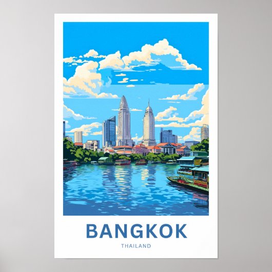 Bangkok Thailand Reisprint Poster (Voorkant)