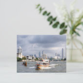 Bangkok Thailand River Skyline Briefkaart (Staand voorkant)