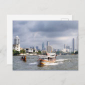Bangkok Thailand River Skyline Briefkaart (Voorkant / Achterkant)