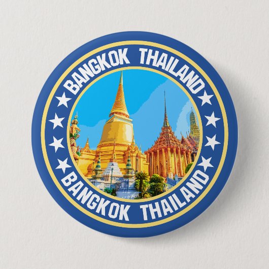Bangkok Thailand Ronde Button 7,6 Cm (Voorkant)
