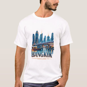 Bangkok Thailand Silhouet Reis Souvenir T-shirt