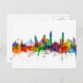 Bangkok Thailand Skyline Briefkaart (Voorkant / Achterkant)