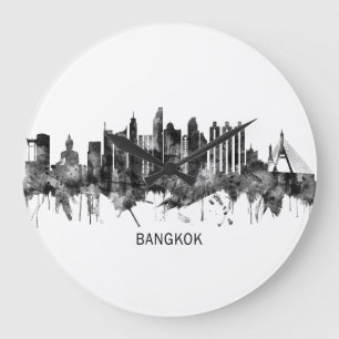 Bangkok Thailand Skyline BW Grote Klok