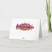 Bangkok Thailand Skyline Feestdagen Kaart (Achterkant)