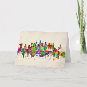 Bangkok Thailand Skyline Feestdagen Kaart