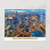 Bangkok Thailand Skyline Modern Briefkaart (Voorkant)