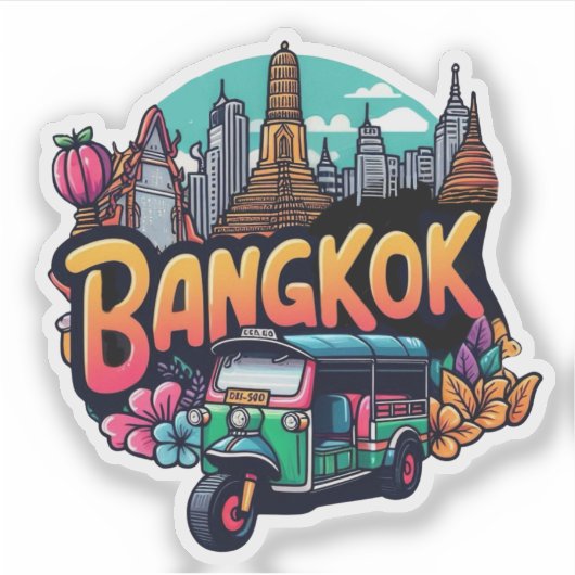 Bangkok, Thailand Sticker (Voorkant)
