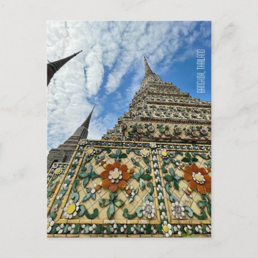 bangkok thailand stupas wat pho briefkaart (Voorkant)
