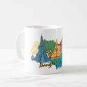 Bangkok Thailand Travel Koffiemok (Voorkant links)