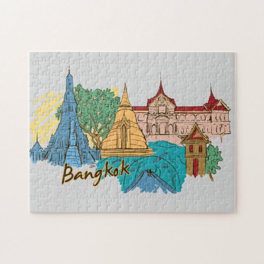 Bangkok Thailand Travel Temple Legpuzzel (Horizontaal)