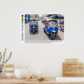 Bangkok, Thailand Tuk-Tuks Poster (Keuken)