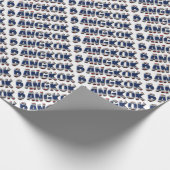 Bangkok Thailand Typografie Enlegant Tekst Cadeaupapier (Hoek)