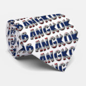 Bangkok Thailand Typografie Enlegant Tekst Stropdas (Opgerold)