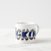 Bangkok Thailand Typografie van de Thaise vlag Kle Espresso Kop (Voorkant rechts)