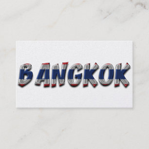 Bangkok Thailand Typografie van de Thaise vlag Kle Visitekaartje