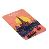 Bangkok, Thailand Vibrant Vintage Travel Magneet (Rechterzijde)