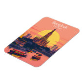 Bangkok, Thailand Vibrant Vintage Travel Magneet (Linkerzijde)