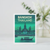 Bangkok Thailand Vintage Beroemde reisplaats Briefkaart (Staand voorkant)