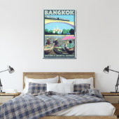 Bangkok, Thailand Vintage Travel Print (Insitu (Slaapkamer))
