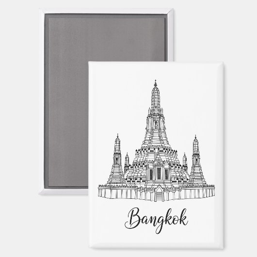 Bangkok Thailand Wat Arun  Magneet (Voorkant / Achterkant)
