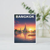 Bangkok Thailand Wat Arun Sunset Briefkaart (Staand voorkant)