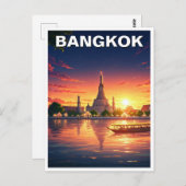 Bangkok Thailand Wat Arun Sunset Briefkaart (Voorkant / Achterkant)