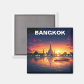 Bangkok Thailand Wat Arun Sunset Magneet (Voorkant / Achterkant)