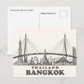  Bangkok Thailand Wat Travel waterverf Briefkaart (Voorkant / Achterkant)