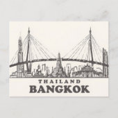  Bangkok Thailand Wat Travel waterverf Briefkaart (Voorkant)