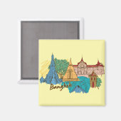 Bangkok, Thailand World Famous City Magnet (Voorkant / Achterkant)