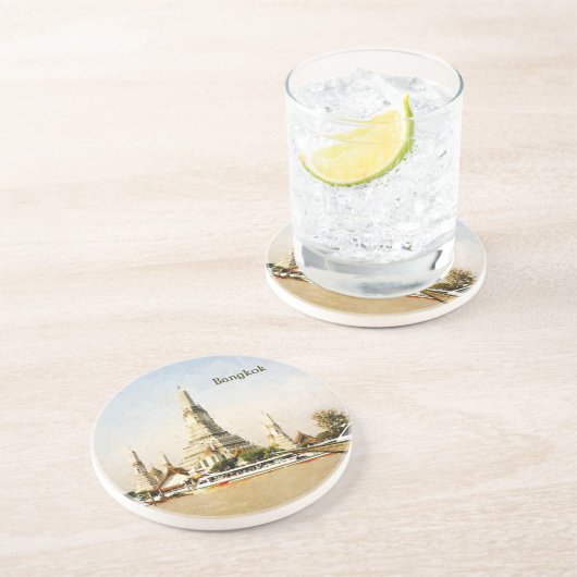 Bangkok, Thailand Zandsteen Onderzetter (Zijkant)