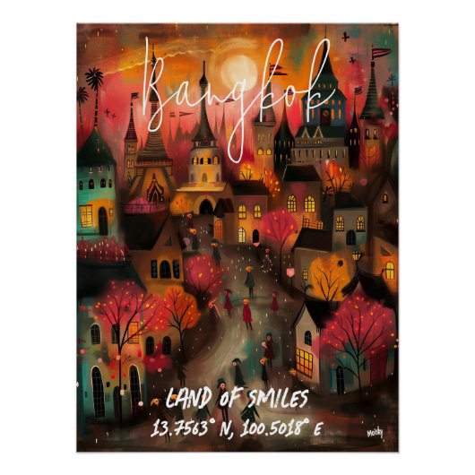 Bangkok: Tierra de Sonrisas Perfect Poster (Voorkant)