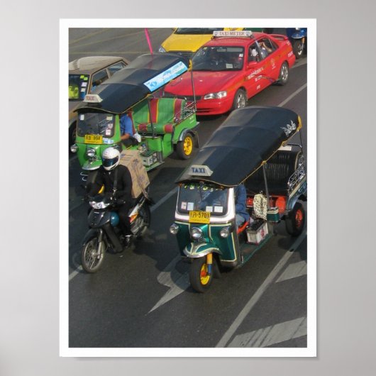 Bangkok Traffic ... Tuk Tuk Racing Poster (Voorkant)