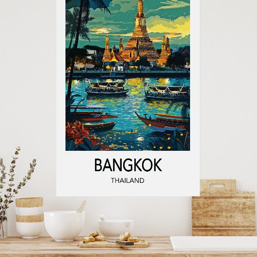 Bangkok Travel Poster (Keuken)