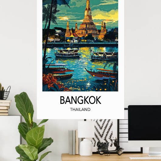 Bangkok Travel Poster (Thuiskantoor)